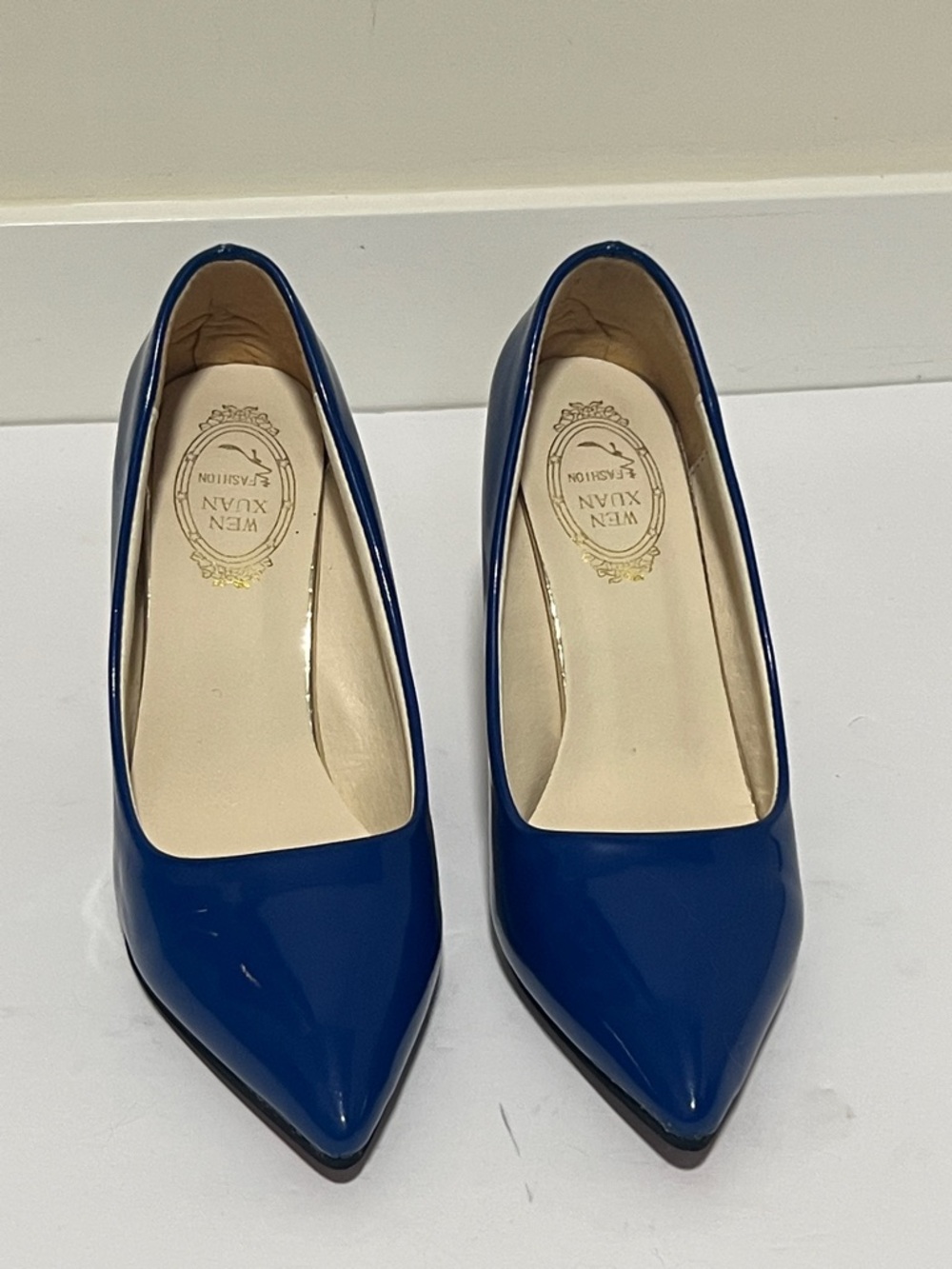 Blue Pointed-Toe Women's Pumps